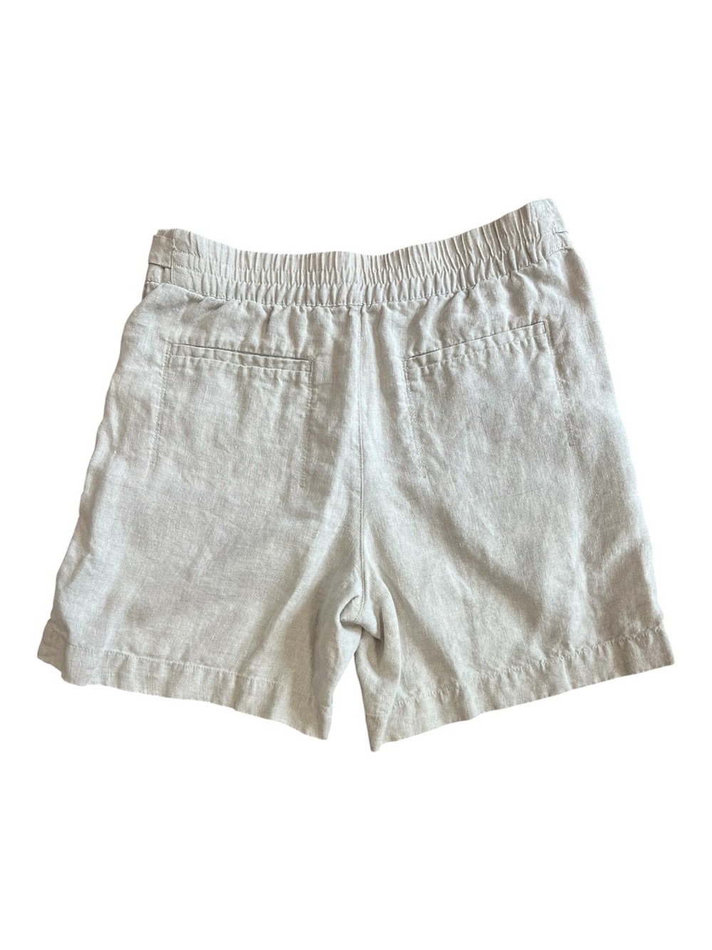 ATHLETA Bermuda Beige 100% Linen Shorts Size 12 Women NWOT - Picture 3 of 10